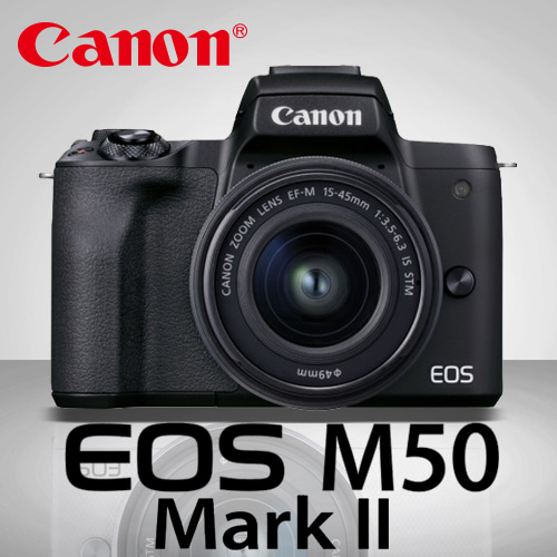 [새제품] 캐논 EOS M50 MARK2 II + 15-45mm + 22mm KIT (최신제품)