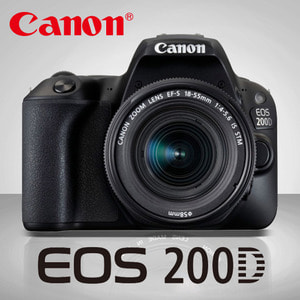 캐논정품 EOS 200D+18-55STM 블랙 (신동급)